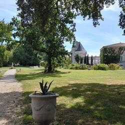Looking back across the gardens to the Château
