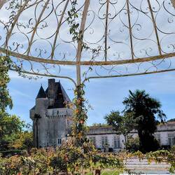 Looking through the gazebo towards the Château