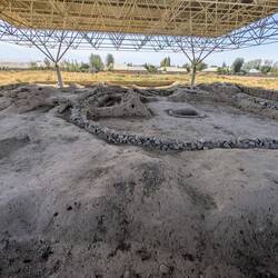 Archaeological digs at Sarazm - burial site