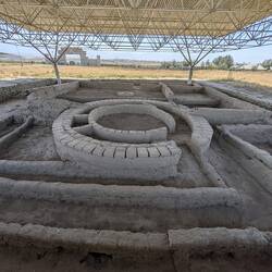 Archaeological digs at Sarazm - sun temple
