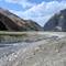 On the way down, driving through the lake bed
