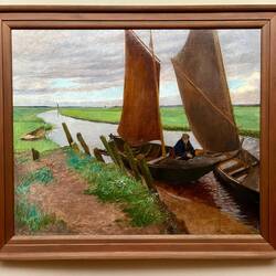 Torfkähne auf der Hamme, 1904 von Fritz Mackensen