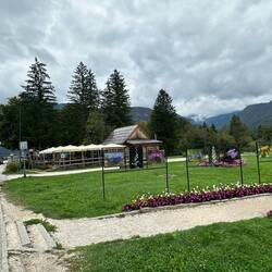 The village of Rebcev Laz, at Lake Bohinj, where we stayed the night.