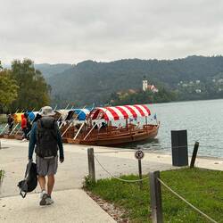 Leaving Bled Mlino for the last time.