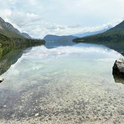 The opposite end of the lake.