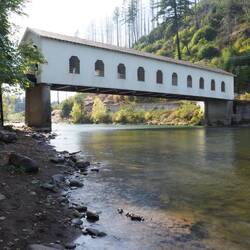 This bridge has a strong resemblence to Dorena Covered Bridge