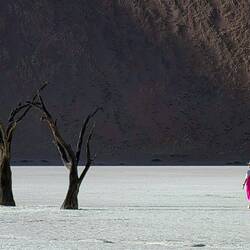 Some had brought costumes to pose with the trees