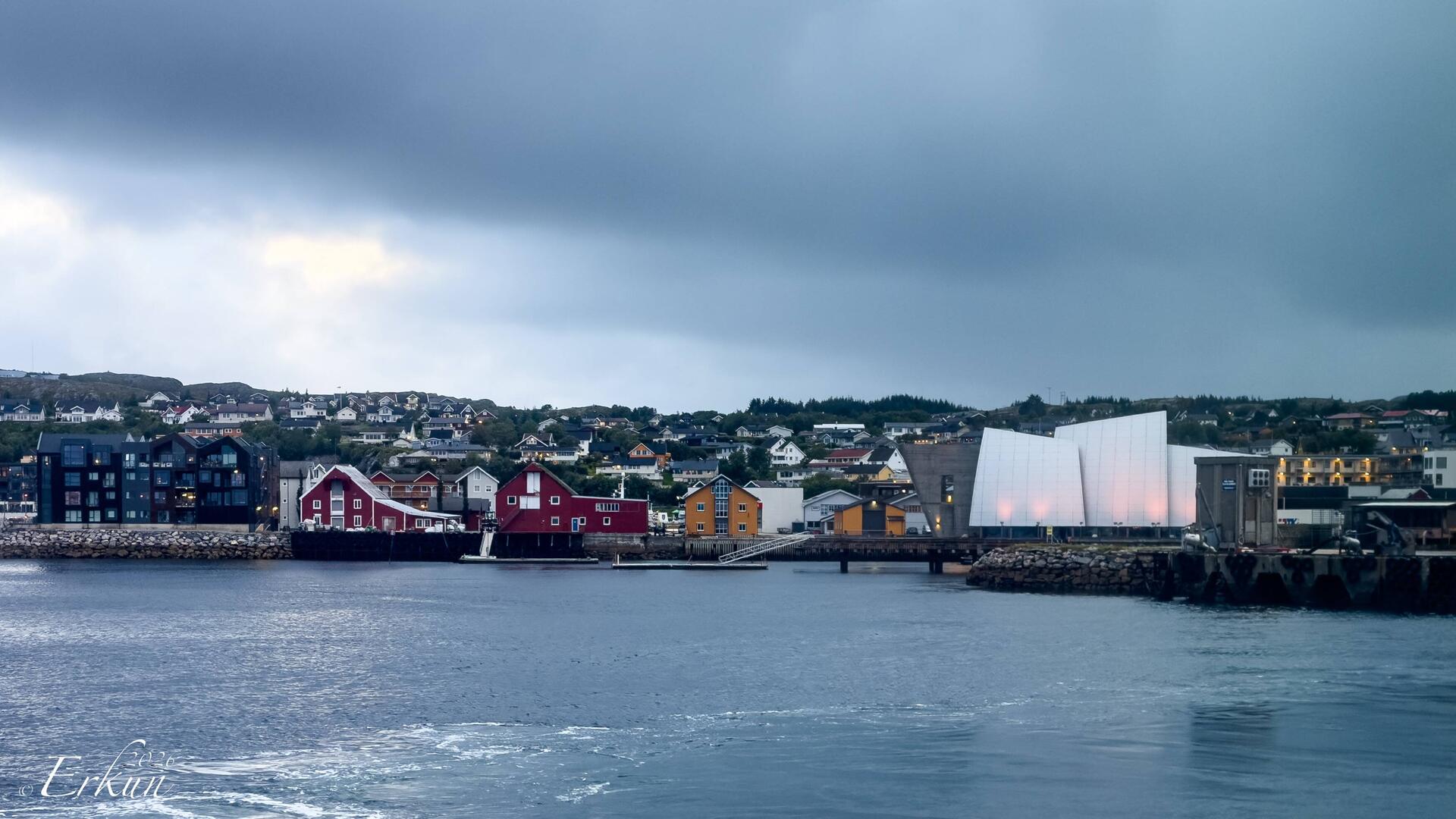 On the left is Kystmuseet Norveg; journey of 10,000 years of Norwegian coastal history.