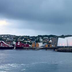On the left is Kystmuseet Norveg; journey of 10,000 years of Norwegian coastal history.