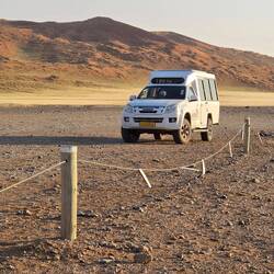 Our trusty vehicle, though it rattled a lot on the gravel roads