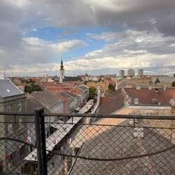 The view over central Novi Sad from my apartment.
