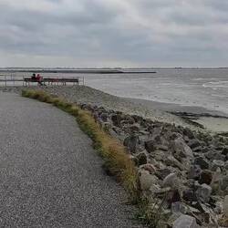 Blick Richtung Westen nach Norderney. Wind is auch wieder.