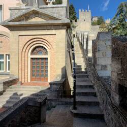 Stairs from Porta Nova up to Porta della Frata.