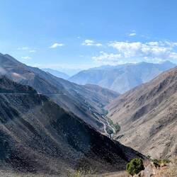 A stop half way up the Sharistan pass - admiring the snowcapped mountains