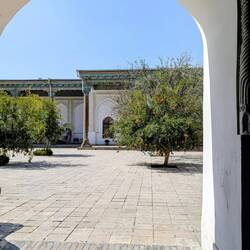 Palace courtyard with Pomegranate trees