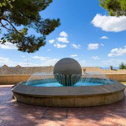 Fontana al Giardino dei Liburni ... marks the inauguration of the new aqueduct in 1962.