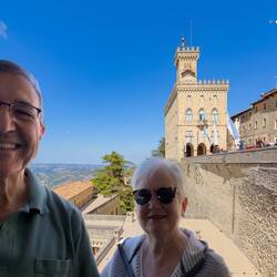 The view from our table at La Terrazza — Città di San Marino