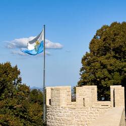 The flag of the Republic of San Marino.