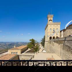 The view from our table at La Terrazza — Città di San Marino