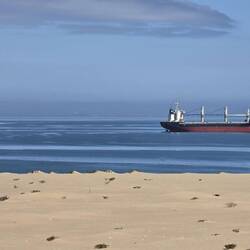 View of the coast as we headed north from Walvis Bay