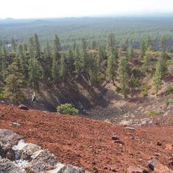 The small crater below the tower