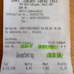 der Sprit hätte gereicht, aber dann war Stau am Westhofener Kreuz angesagt