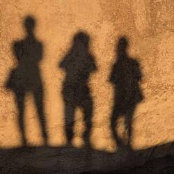 Shadows at sunset
