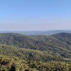 Blick bis ans Meer, Saint Tropez verschwindet im Dunst