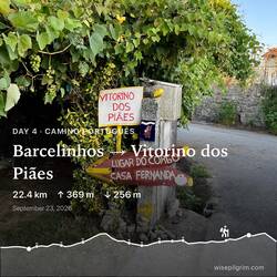 Fernanda's is about 2km before the village of Vitorino dos Piães (where the little man is)