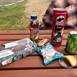 Our healthy lunch at Paulina Lake
