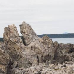 Split rock a the top of the Big Obsidian Flow