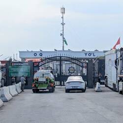 Border crossing out of Uzbekistan