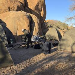 Packing up the gear to leave