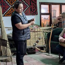 Preparing reed mats