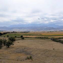 Near Burana, the remains of the ancient city of Balasagun
