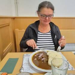 Gulasch und Knödel