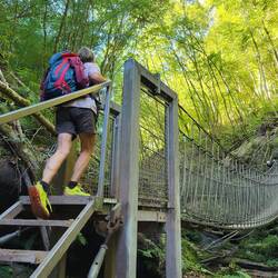 Es gibt sogar eine Hängebrücke!