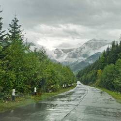 unterwegs regnete es immer wieder
