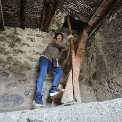Aufstieg im Turm