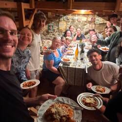 20 of us shared a meal cooked by my Italian friend - who took this selfie