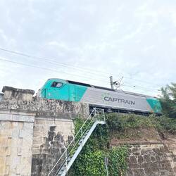 A train heading from Spain to Portugal