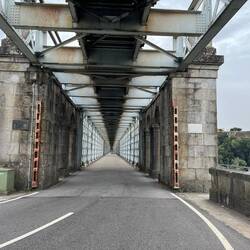 Looking back from the Spanish end of the bridge