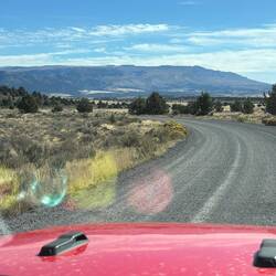 The top of the mountain in the distance is Steens Mountain.