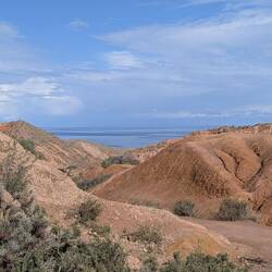 Can see Issyk-Kul lake
