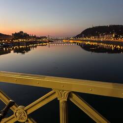 View of Danube from chain bridge in Belgrade