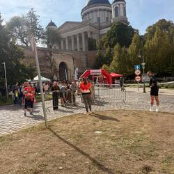 Almost rode into finish line of 1/2 marathon