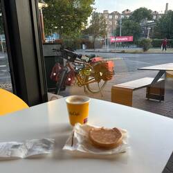 Coffee and "cheese toast" at McDonald's