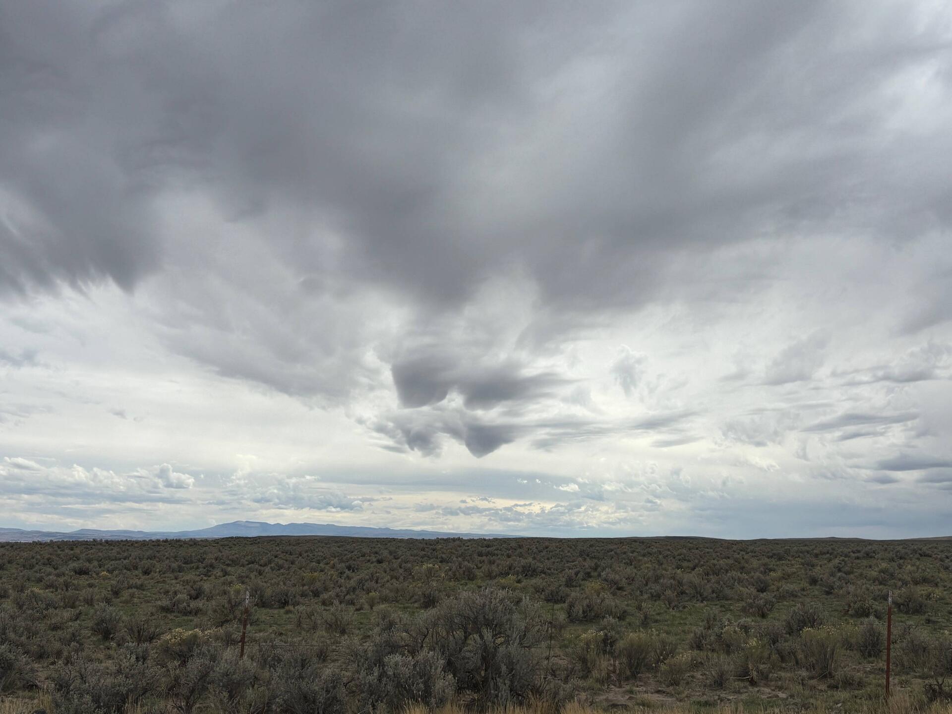 Interesting cloud formations all day.