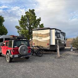 Removed bikes for Steens Mountain Loop and today's activities