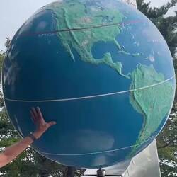 The globe should our current latitude in comparison with the rest of the world